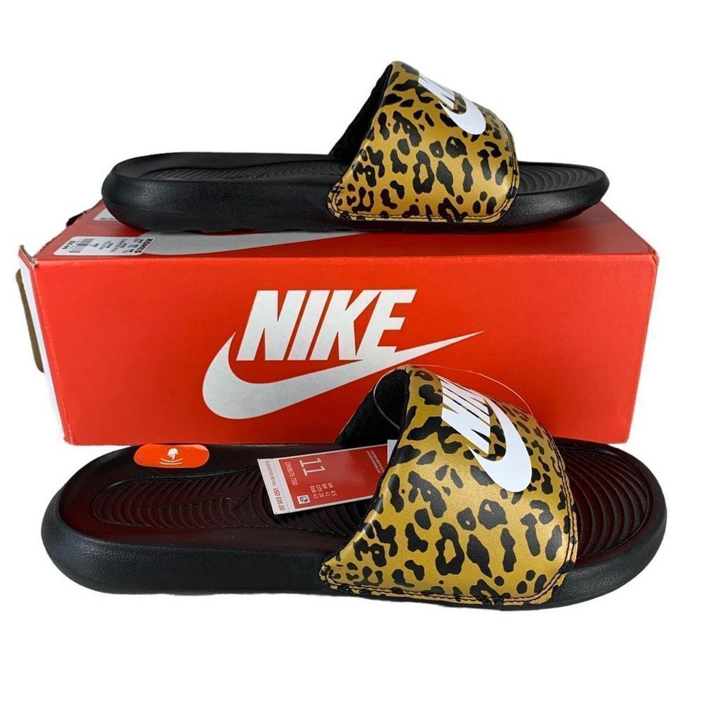 Nike Victori One Slide Leopard Women 11  NWT - Picture 2 of 6